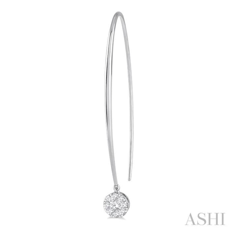 1/2 Ctw Round Dangler Lovebright Diamond Earring in 14K White Gold 1/2 Ctw Round Dangler Lovebright Diamond Earring in 14K White Gold
