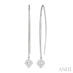 1/2 Ctw Cushion Shape Lovebright Round Cut Diamond Earring in 14K White Gold 1/2 Ctw Cushion Shape Lovebright Round Cut Diamond Earring in 14K White Gold