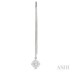1/2 Ctw Cushion Shape Lovebright Round Cut Diamond Earring in 14K White Gold 1/2 Ctw Cushion Shape Lovebright Round Cut Diamond Earring in 14K White Gold