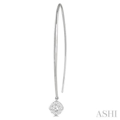 1/2 Ctw Cushion Shape Lovebright Round Cut Diamond Earring in 14K White Gold 1/2 Ctw Cushion Shape Lovebright Round Cut Diamond Earring in 14K White Gold