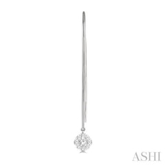 1/3 Ctw Cushion Shape Lovebright Round Cut Diamond Earring in 14K White Gold 1/3 Ctw Cushion Shape Lovebright Round Cut Diamond Earring in 14K White Gold
