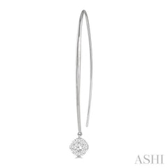 1/3 Ctw Cushion Shape Lovebright Round Cut Diamond Earring in 14K White Gold 1/3 Ctw Cushion Shape Lovebright Round Cut Diamond Earring in 14K White Gold
