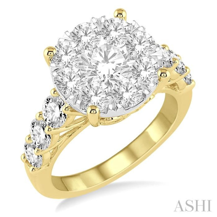 2 ctw Round Diamond Lovebright Ring in 14K Yellow and White Gold 2 ctw Round Diamond Lovebright Ring in 14K Yellow and White Gold