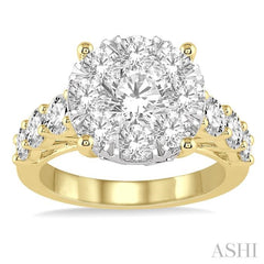 2 ctw Round Diamond Lovebright Ring in 14K Yellow and White Gold 2 ctw Round Diamond Lovebright Ring in 14K Yellow and White Gold