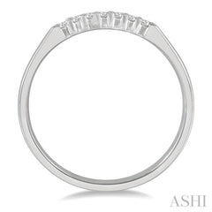 1/10 Ctw 7 Stone Round Cut Diamond Wedding Band in 14K White Gold 1/10 Ctw 7 Stone Round Cut Diamond Wedding Band in 14K White Gold