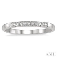 1/10 ctw 11 Stone Round Cut Diamond Wedding Band in 14K White Gold 1/10 ctw 11 Stone Round Cut Diamond Wedding Band in 14K White Gold
