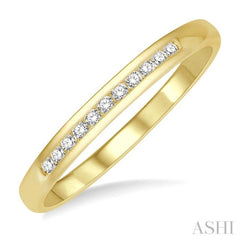 1/10 ctw Channel Set 11 Stone Round Cut Diamond Wedding Band in 14K Yellow Gold 1/10 ctw Channel Set 11 Stone Round Cut Diamond Wedding Band in 14K Yellow Gold