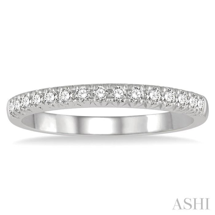 1/4 Ctw 15Stones Round Cut Diamond Wedding Band in 14K White Gold 1/4 Ctw 15Stones Round Cut Diamond Wedding Band in 14K White Gold