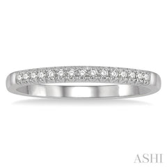 1/10 Ctw 15Stones Round Cut Diamond Wedding Band in 14K White Gold 1/10 Ctw 15Stones Round Cut Diamond Wedding Band in 14K White Gold
