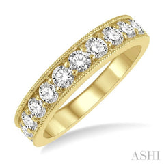 1 Ctw Round Cut Diamond Wedding Band in 14K Yellow Gold 1 Ctw Round Cut Diamond Wedding Band in 14K Yellow Gold