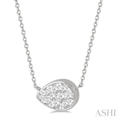 1/3 Ctw Pear Shape Lovebright Diamond Pendant With Chain in 14K White Gold 1/3 Ctw Pear Shape Lovebright Diamond Pendant With Chain in 14K White Gold