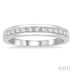 1/3 ctw Channel Set 11 Stone Round Cut Diamond Wedding Band in 14K White Gold 1/3 ctw Channel Set 11 Stone Round Cut Diamond Wedding Band in 14K White Gold