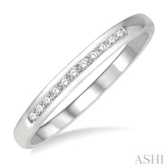 1/10 ctw Channel Set 11 Stone Round Cut Diamond Wedding Band in 14K White Gold 1/10 ctw Channel Set 11 Stone Round Cut Diamond Wedding Band in 14K White Gold