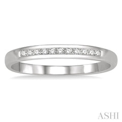 1/10 ctw Channel Set 11 Stone Round Cut Diamond Wedding Band in 14K White Gold 1/10 ctw Channel Set 11 Stone Round Cut Diamond Wedding Band in 14K White Gold
