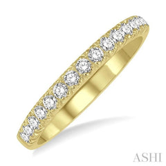 1/3 Ctw 15Stones Round Cut Diamond Wedding Band in 14K Yellow Gold 1/3 Ctw 15Stones Round Cut Diamond Wedding Band in 14K Yellow Gold