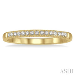 1/10 Ctw 15Stones Round Cut Diamond Wedding Band in 14K Yellow Gold 1/10 Ctw 15Stones Round Cut Diamond Wedding Band in 14K Yellow Gold