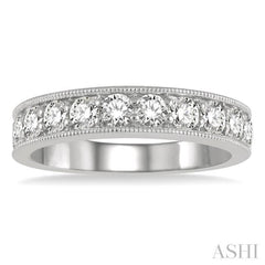 1 ctw Round Cut Diamond Wedding Band in 14K White Gold 1 ctw Round Cut Diamond Wedding Band in 14K White Gold