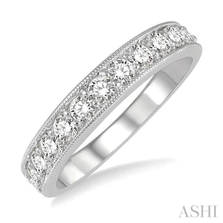 3/4 ctw Round Cut Diamond Wedding Band in 14K White Gold 3/4 ctw Round Cut Diamond Wedding Band in 14K White Gold