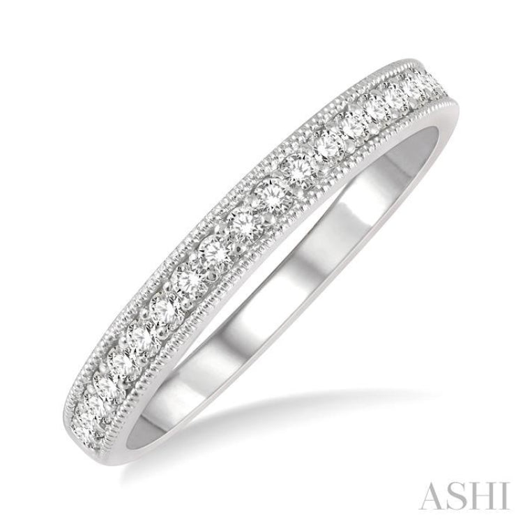 1/4 ctw Round Cut Diamond Wedding Band in 14K White Gold 1/4 ctw Round Cut Diamond Wedding Band in 14K White Gold