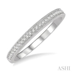 1/10 Ctw Round Cut Diamond Wedding Band in 14K White Gold 1/10 Ctw Round Cut Diamond Wedding Band in 14K White Gold