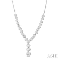 2 1/4 Ctw Lovebright Round Cut Diamond Necklace in 14K White Gold 2 1/4 Ctw Lovebright Round Cut Diamond Necklace in 14K White Gold
