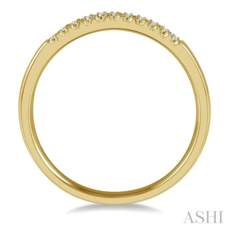 1/10 ctw 11 Stone Round Cut Diamond Wedding Band in 14K Yellow Gold 1/10 ctw 11 Stone Round Cut Diamond Wedding Band in 14K Yellow Gold