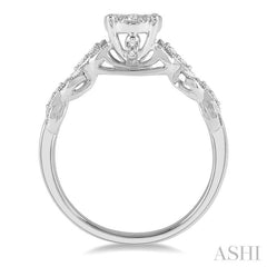 3/8 ctw Two-Tone Lattice Shank Round Cut Diamond Lovebright Ring in 14K White Gold 3/8 ctw Two-Tone Lattice Shank Round Cut Diamond Lovebright Ring in 14K White Gold
