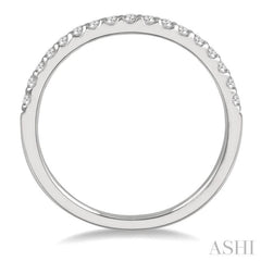 1/4 ctw Arched Center Round Cut Diamond Wedding Band in 14K White Gold 1/4 ctw Arched Center Round Cut Diamond Wedding Band in 14K White Gold