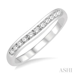1/4 Ctw Round Cut Diamond Inlay Wedding Band in 14K White Gold 1/4 Ctw Round Cut Diamond Inlay Wedding Band in 14K White Gold