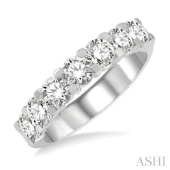2 ctw 7 Stone Round Cut Diamond Wedding Band in 14K White Gold 2 ctw 7 Stone Round Cut Diamond Wedding Band in 14K White Gold