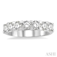 2 ctw 7 Stone Round Cut Diamond Wedding Band in 14K White Gold 2 ctw 7 Stone Round Cut Diamond Wedding Band in 14K White Gold