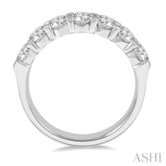 2 ctw 7 Stone Round Cut Diamond Wedding Band in 14K White Gold 2 ctw 7 Stone Round Cut Diamond Wedding Band in 14K White Gold
