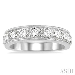 2 Ctw Round Cut Diamond Wedding Band in 14K White Gold 2 Ctw Round Cut Diamond Wedding Band in 14K White Gold