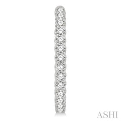 4 ctw Inside-Out Round Cut Diamond Oval Shape Hoop Earrings in 14K White Gold 4 ctw Inside-Out Round Cut Diamond Oval Shape Hoop Earrings in 14K White Gold
