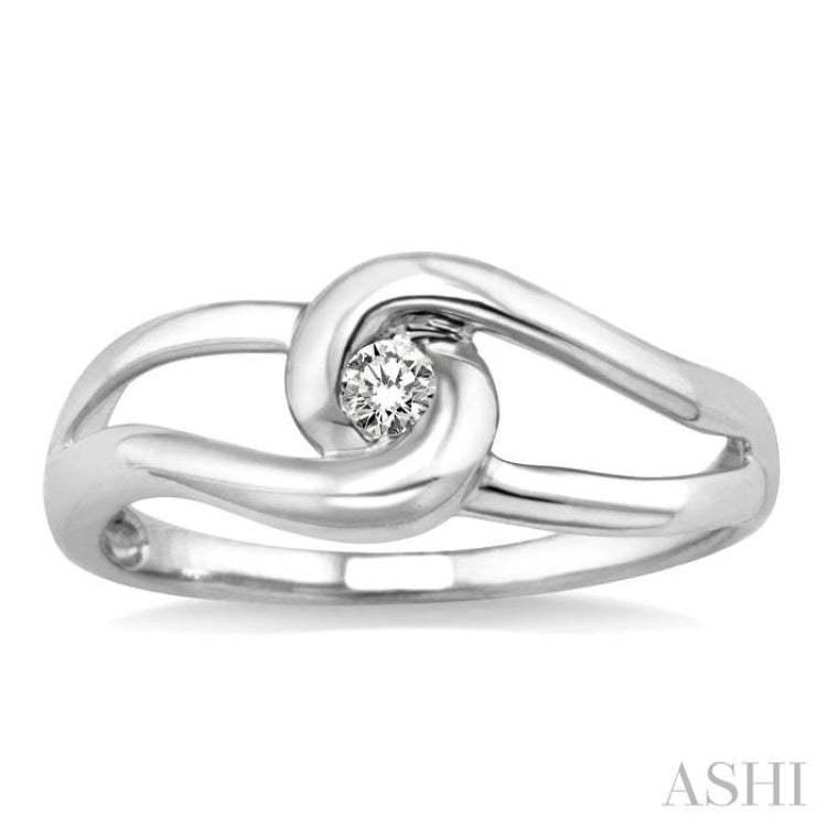 1/20 Ctw Round Cut Diamond Ring in 10K White Gold 1/20 Ctw Round Cut Diamond Ring in 10K White Gold