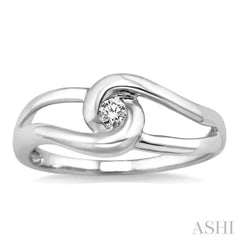1/20 Ctw Round Cut Diamond Ring in 10K White Gold 1/20 Ctw Round Cut Diamond Ring in 10K White Gold