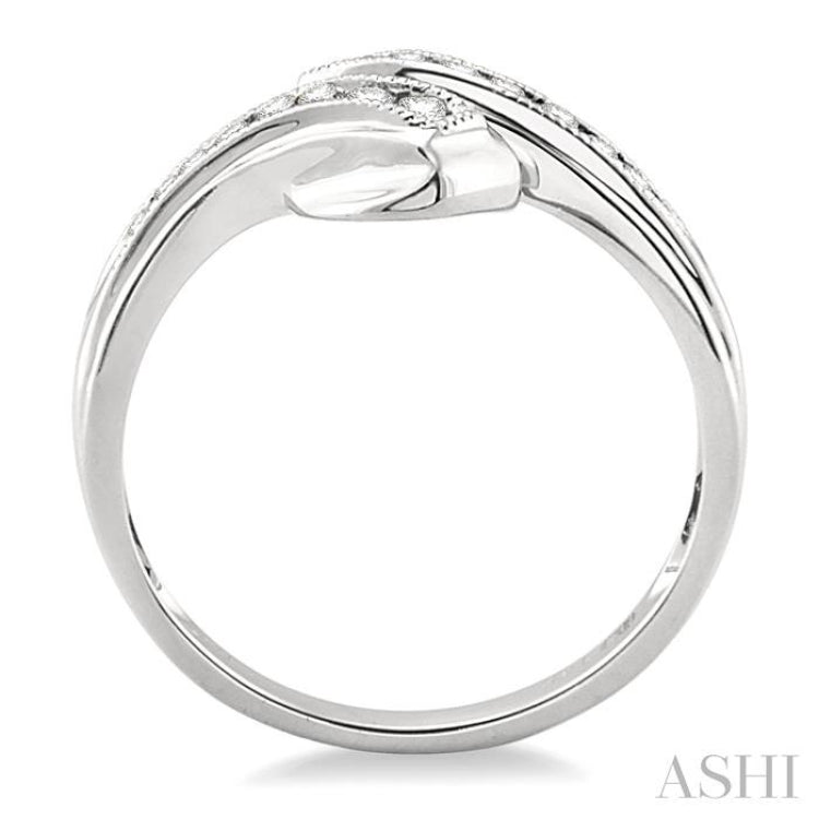 1/4 ctw Round Cut Diamond By-pass Ring in 10K White Gold 1/4 ctw Round Cut Diamond By-pass Ring in 10K White Gold