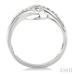 1/4 ctw Round Cut Diamond By-pass Ring in 10K White Gold 1/4 ctw Round Cut Diamond By-pass Ring in 10K White Gold