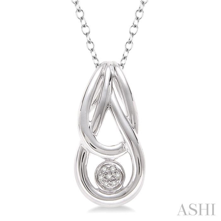 1/50 Ctw Single Cut Diamond Fashion Pendant in Sterling Silver with Chain 1/50 Ctw Single Cut Diamond Fashion Pendant in Sterling Silver with Chain