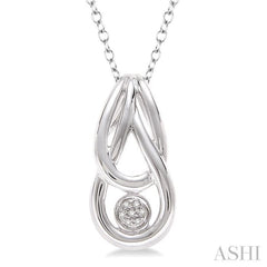 1/50 Ctw Single Cut Diamond Fashion Pendant in Sterling Silver with Chain 1/50 Ctw Single Cut Diamond Fashion Pendant in Sterling Silver with Chain