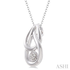 1/50 Ctw Single Cut Diamond Fashion Pendant in Sterling Silver with Chain 1/50 Ctw Single Cut Diamond Fashion Pendant in Sterling Silver with Chain