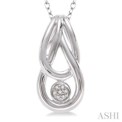 1/50 Ctw Single Cut Diamond Fashion Pendant in Sterling Silver with Chain 1/50 Ctw Single Cut Diamond Fashion Pendant in Sterling Silver with Chain