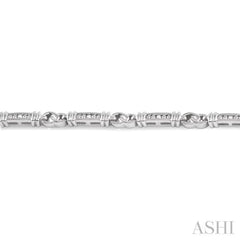 1/10 ctw Knot Shape Single Cut Diamond Link Bracelet in Sterling Silver 1/10 ctw Knot Shape Single Cut Diamond Link Bracelet in Sterling Silver