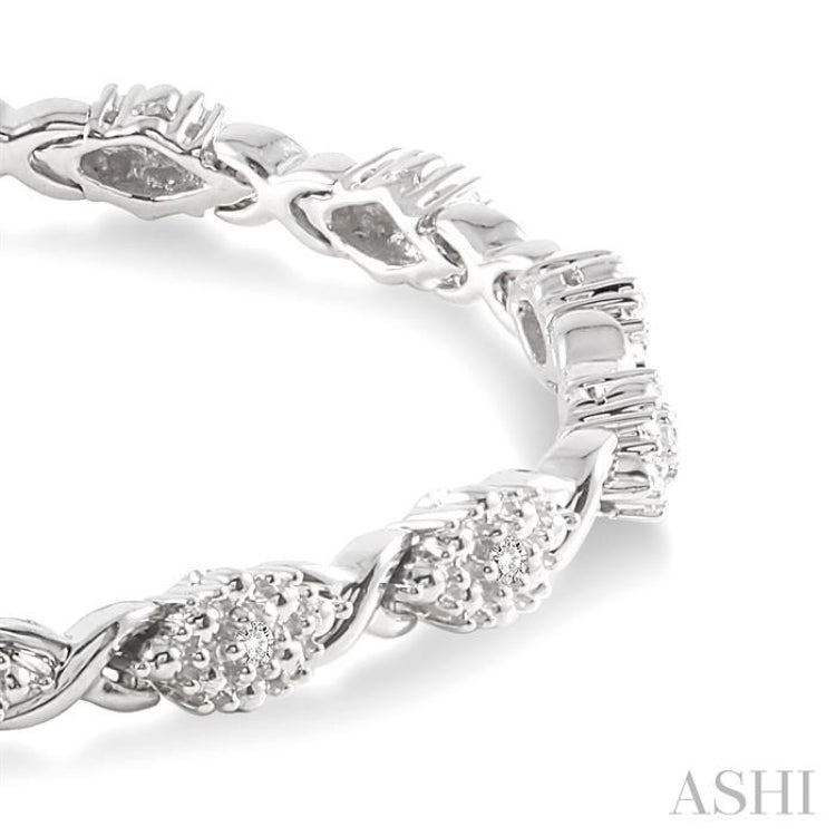 1/6 ctw Single Cut Diamond Bracelet in Sterling Silver 1/6 ctw Single Cut Diamond Bracelet in Sterling Silver