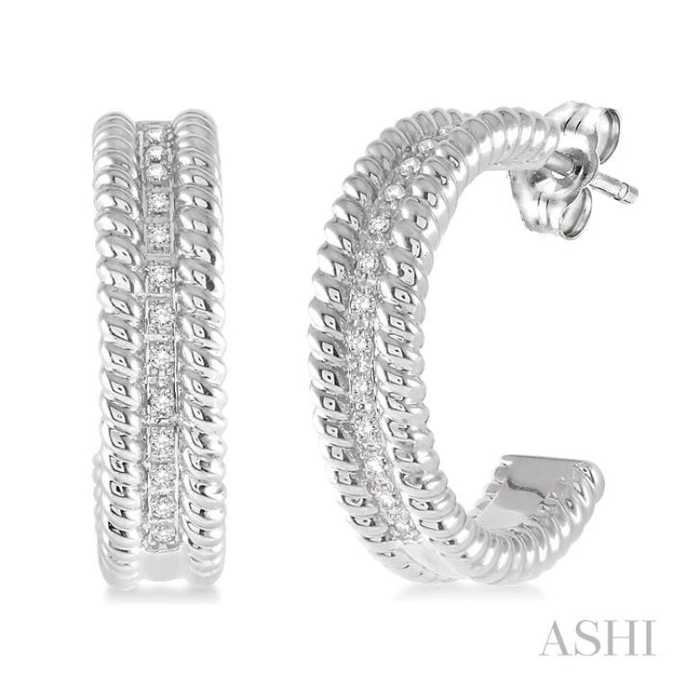 1/6 ctw Single Cut Diamond Fashion Earrings in Sterling Silver 1/6 ctw Single Cut Diamond Fashion Earrings in Sterling Silver