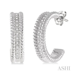 1/6 ctw Single Cut Diamond Fashion Earrings in Sterling Silver 1/6 ctw Single Cut Diamond Fashion Earrings in Sterling Silver