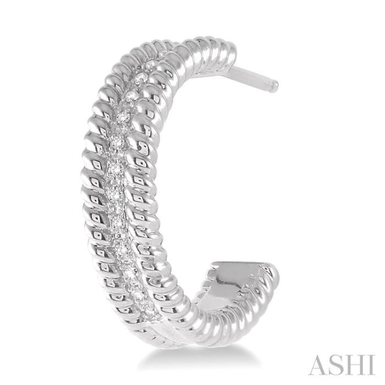 1/6 ctw Single Cut Diamond Fashion Earrings in Sterling Silver 1/6 ctw Single Cut Diamond Fashion Earrings in Sterling Silver