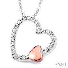 1/20 Ctw Heart Shape Single Cut Diamond Pendant in Sterling Silver with Chain 1/20 Ctw Heart Shape Single Cut Diamond Pendant in Sterling Silver with Chain