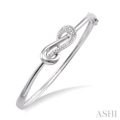 1/20 Ctw Single Cut Diamond Bangle in Sterling Silver 1/20 Ctw Single Cut Diamond Bangle in Sterling Silver