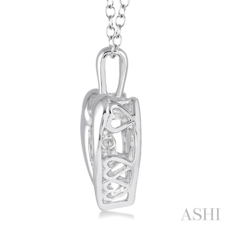 1/20 Ctw Diamond Emotion Pendant in Sterling Silver with Chain 1/20 Ctw Diamond Emotion Pendant in Sterling Silver with Chain